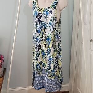 Beach Lunch Lounge Tropical Dress sz Large